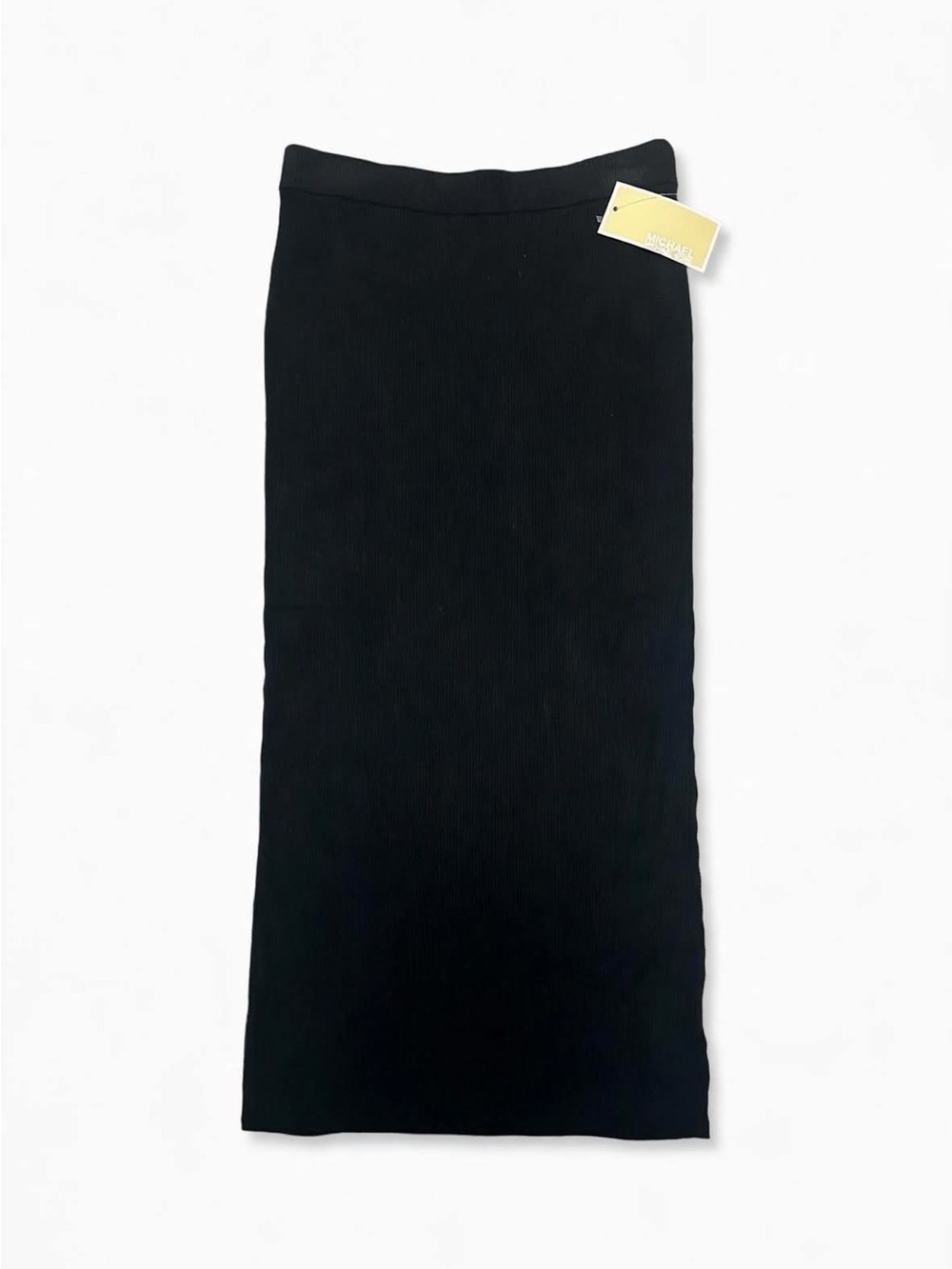 Michael Kors Ribbed Maxi Skirt Small Black Long Pencil Stretch Knit NWT $165